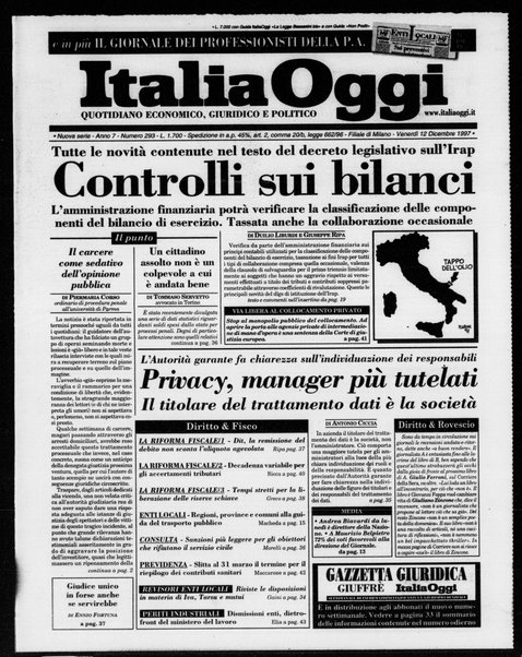 Italia oggi : quotidiano di economia finanza e politica